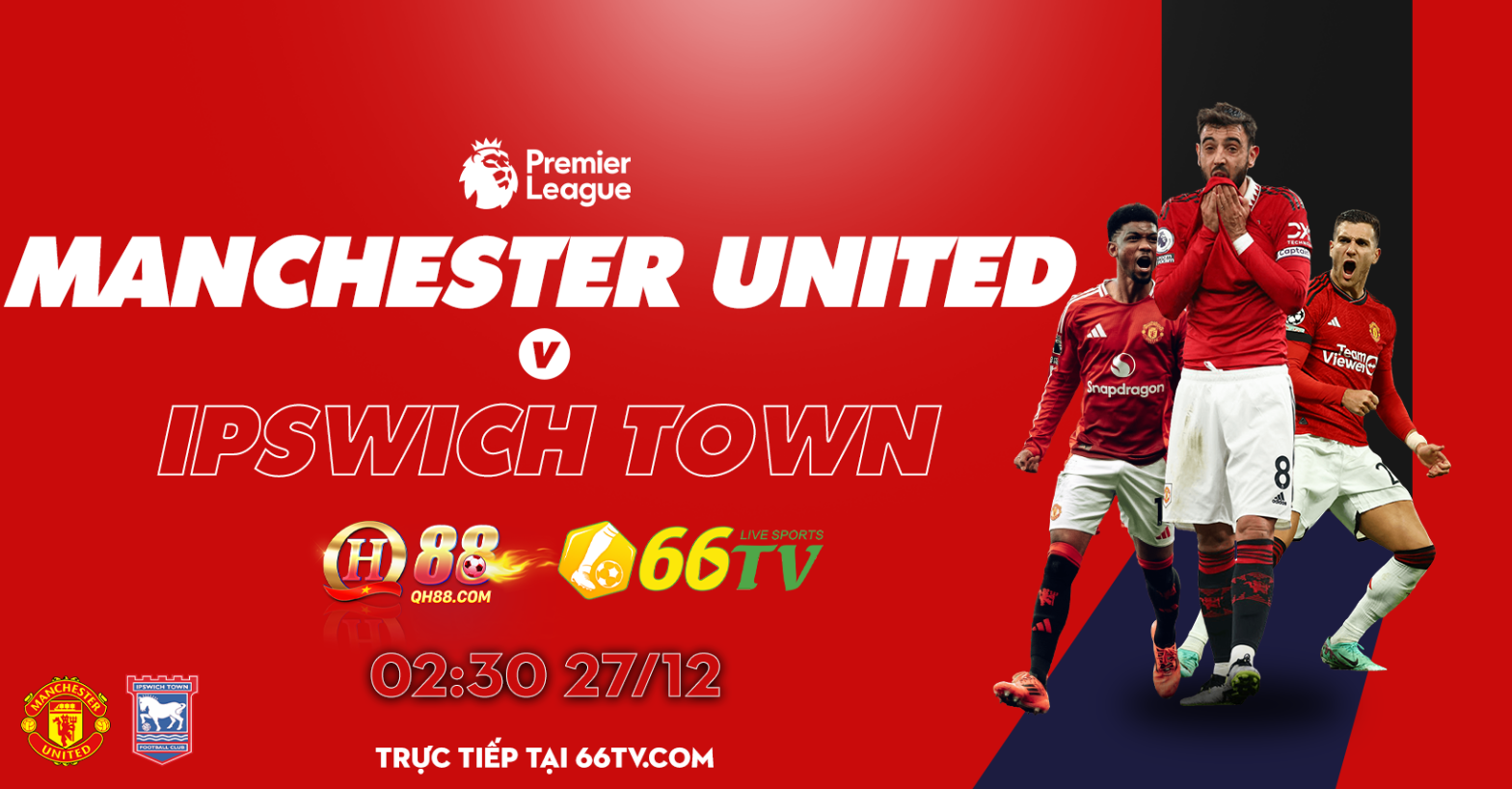 Nhận định Manchester United vs Ipswich, 02h30 ngày 27/2: Giải bài toán mu
