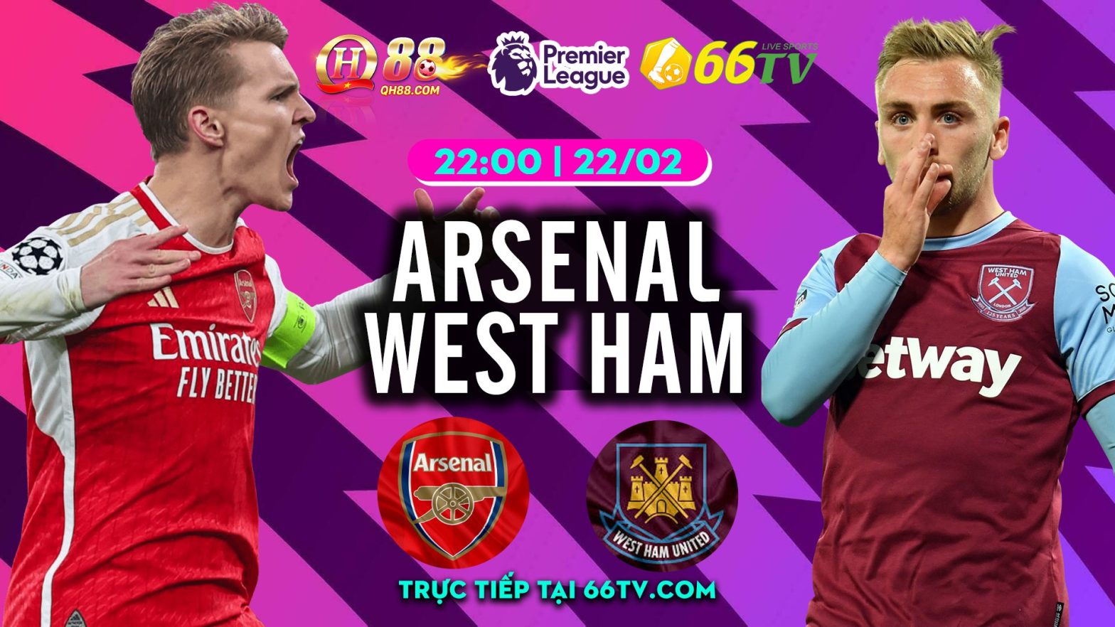 Nhận định Arsenal vs West Ham, 22h00 ngày 22/2:  Trở lại cuộc đua vô địch