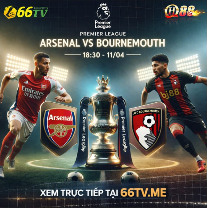 Nhận định trận đấu giữa Arsenal và Bournemouth thuộc vòng 32 Ngoại hạng Anh (mùa giải 2025–26) . Diễn ra vào lúc 18:30 hôm nay, ngày 11/04/2026 tại sân vận động Emirates.