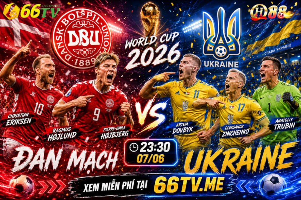 Nhận định trận đấu giao hữu quốc tế giữa Đan Mạch và Ukraine diễn ra lúc 23h30 ngày 07/06/2026 (giờ Việt Nam) tại sân Odense . Đan Mạch được dự đoán sẽ là một màn so tài cởi mở và cân bằng khi cả hai đội đều xem đây là bài test cuối cùng trước kỳ nghỉ dài.